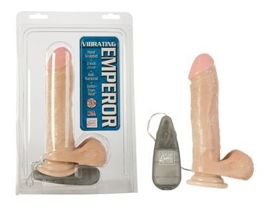 Vibrating Emperor Dildo 8 Inch Ivory
