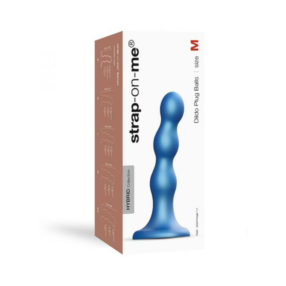 Strap-on-me Dildo Plug Balls M Metallic Blue