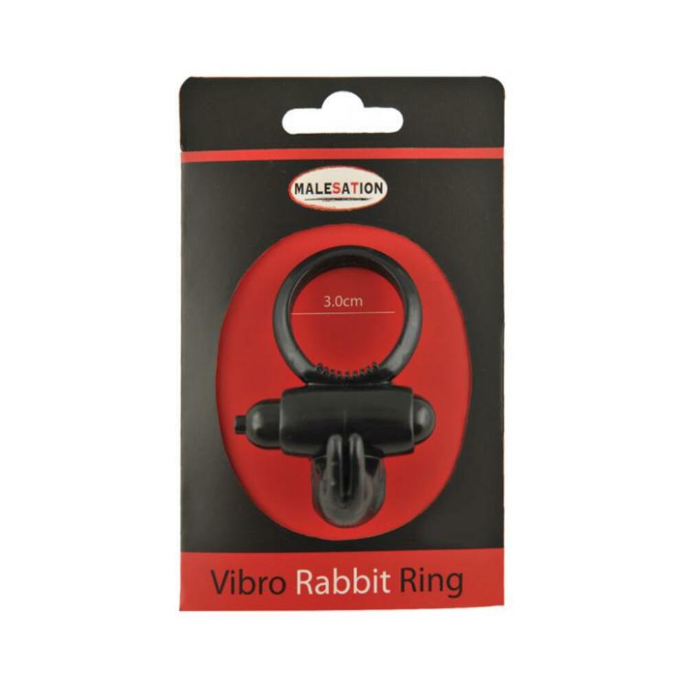 Malesation Vibro Rabbit Ring Black
