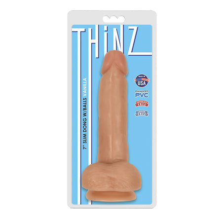 Curve Novelties Thinz 7 Slim Dong w/Balls - Vanilla