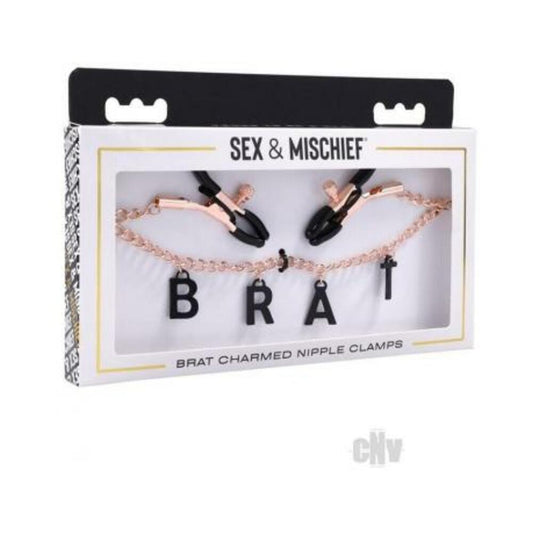 Sportsheets Sex & Mischief Brat Charmed Nipple Clamps