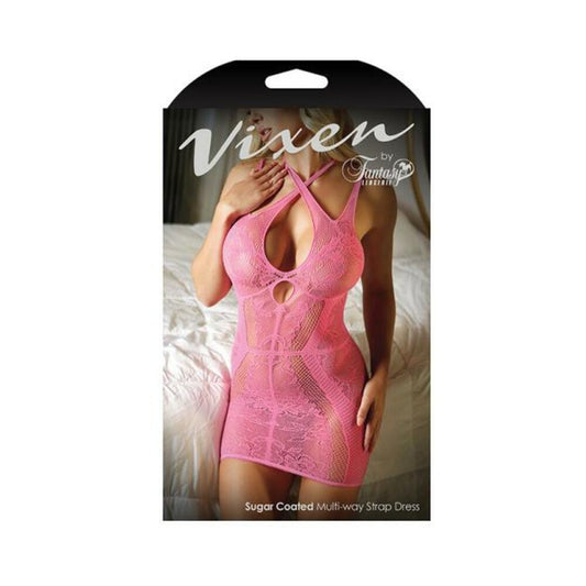 Vixen Sugar Coated Multi-way Strap Dress Pink L/xl