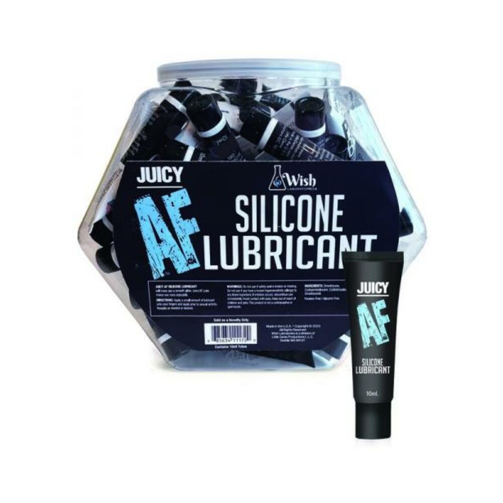 Juicy Af Silicone Lubricant 10ml 65-piece Fishbowl