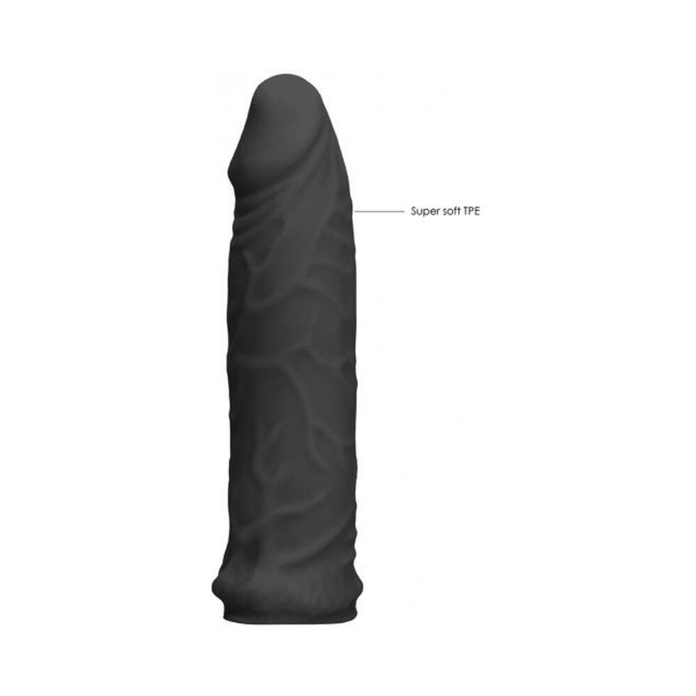 Realrock Skin 6 In. Penis Extender Sleeve Black