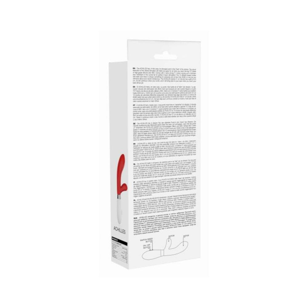 Luna Neon Achilles Ultra-soft Silicone Dual Stimulator Red