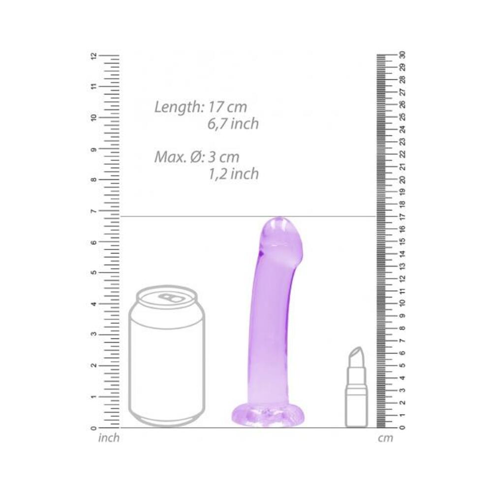 Shots Realrock Crystal Clear 7" Dildo - Purple