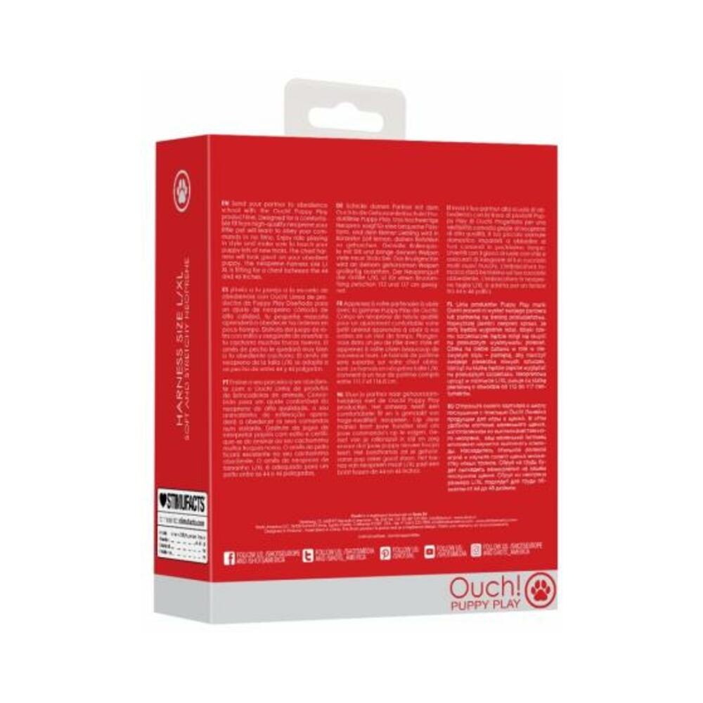 Ouch Neoprene Harness L/xl Red