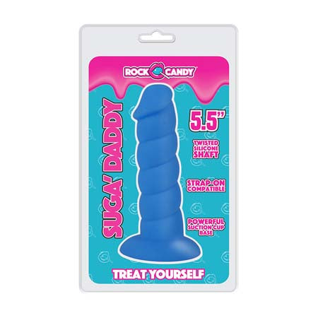 Rock Candy Suga Daddy 5.5 Silicone Dildo - Blue