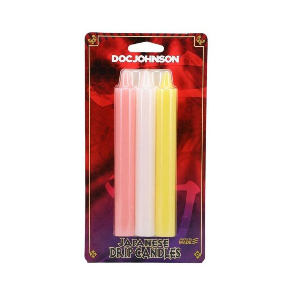 Japanese Drip Candles 3pk Pink/yell