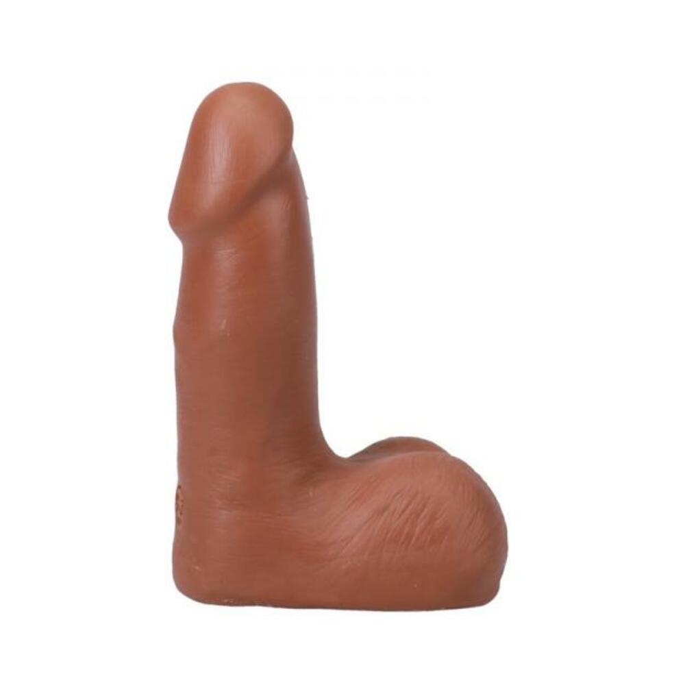 The Realistic Cock 5 In. Ultraskyn Vac-u-lock Dildo With Balls Caramel