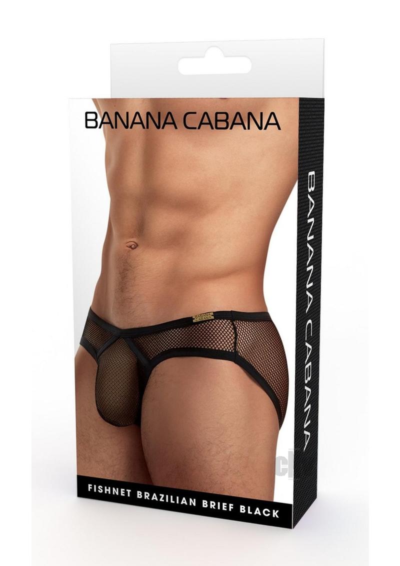 Banana Cabana Bikini Mesh Lg/xl Black
