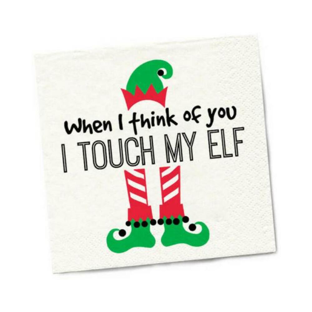 Twisted Wares When I Think Of You I Touch My Elf Napkins 20-pack