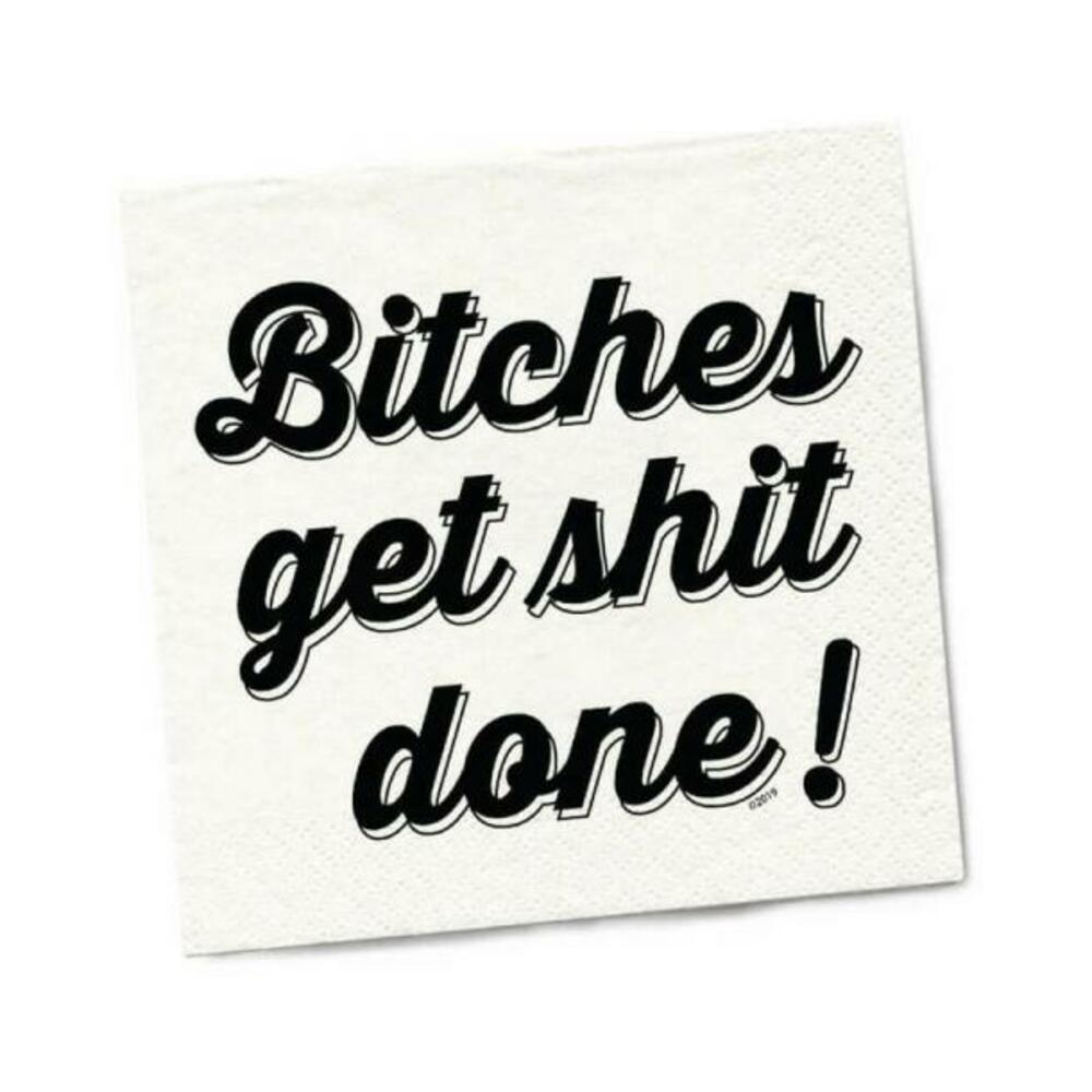 Twisted Wares Bitches Get Shit Done Napkins 20-pack