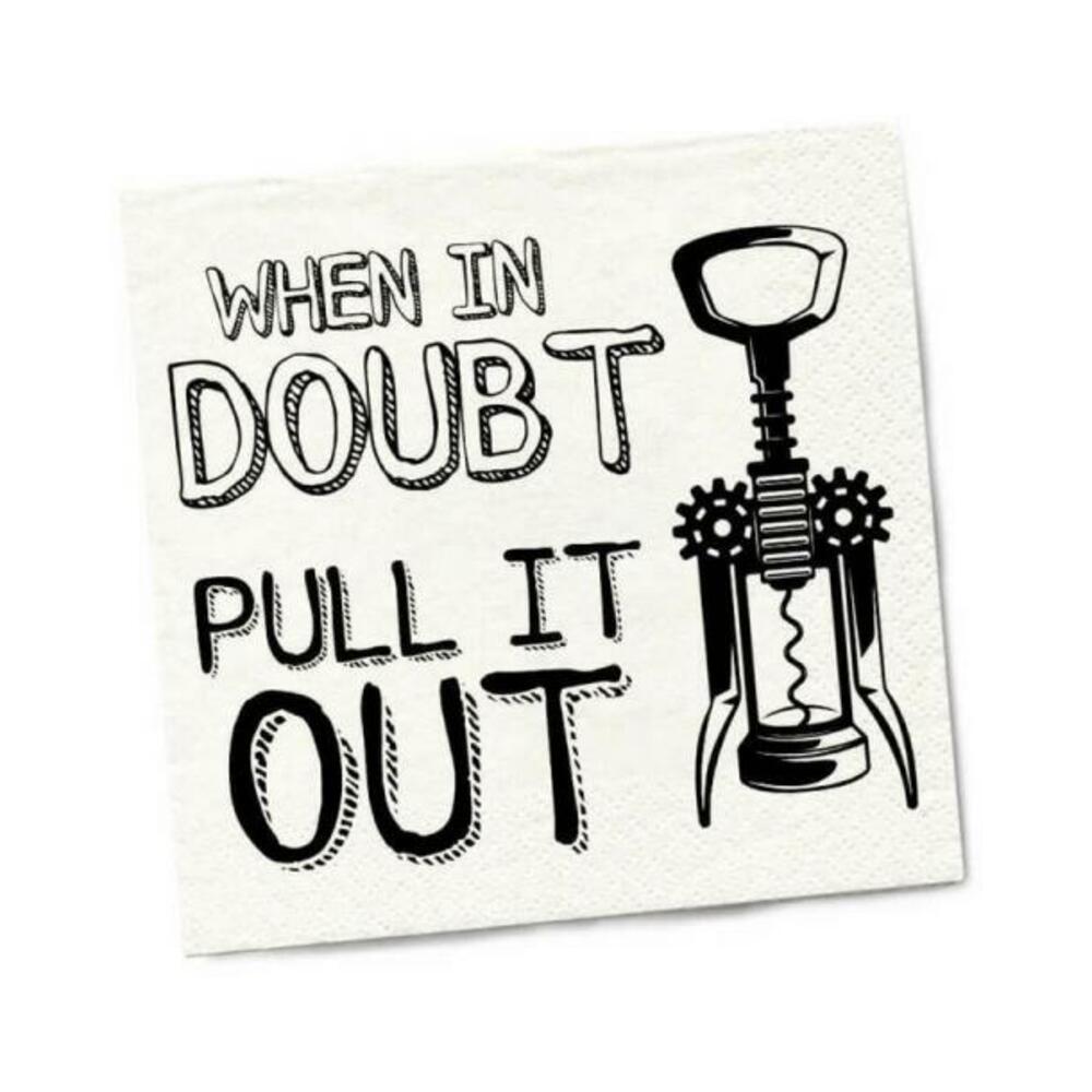 Twisted Wares When In Doubt Pull It Out Napkins 20-pack