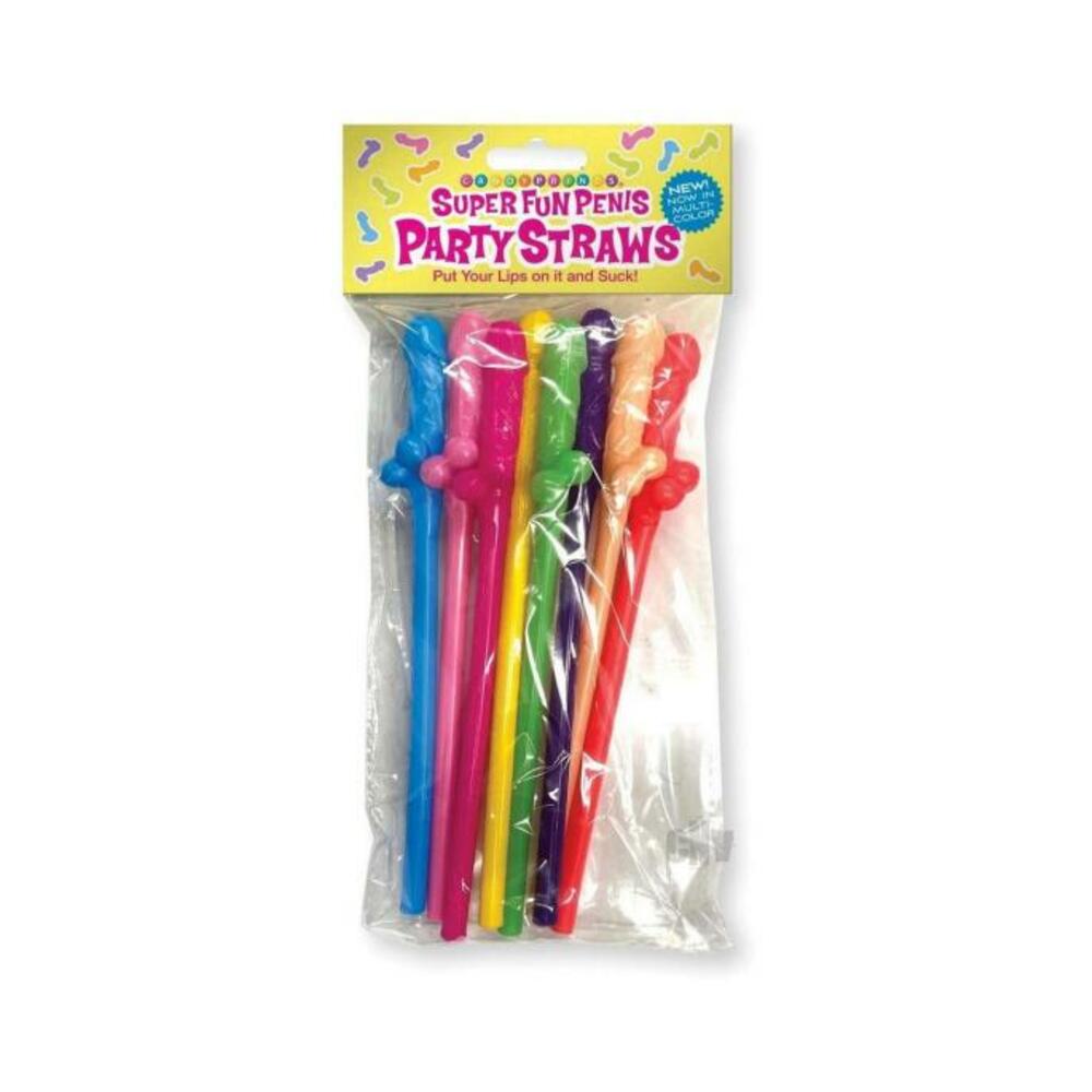 Super Fun Penis Party Straws 8-pack Multicolor