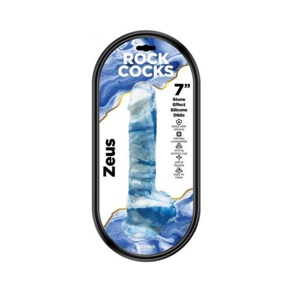 Rock Cocks Zeus Marble Silicone Dildo 7 In.