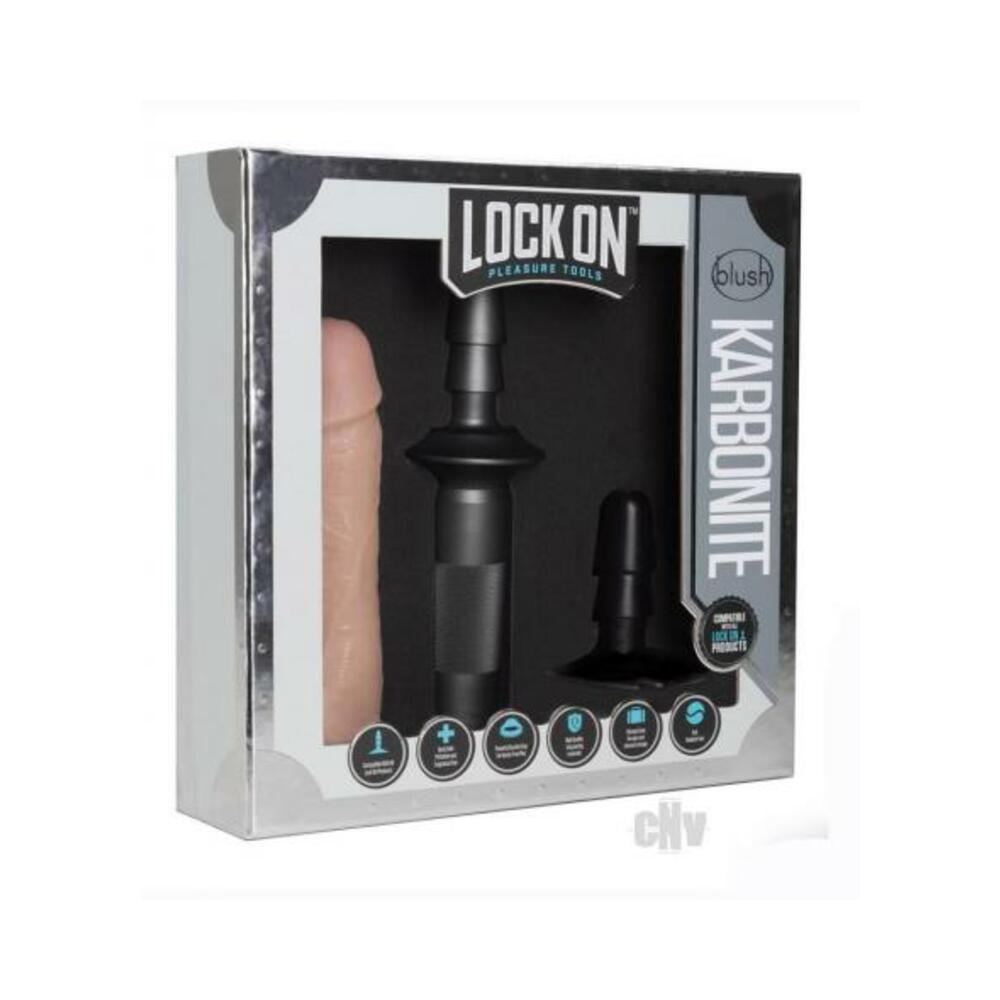 Lock On - Karbonite Dildo And Handle - Vanilla