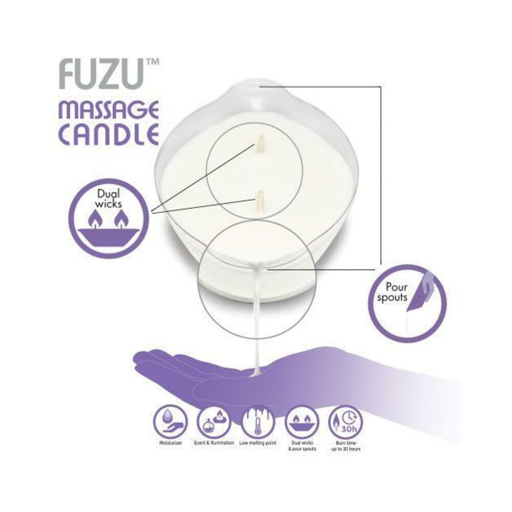 Fuzu Massage Candle Lavender Mist White 4 Oz.
