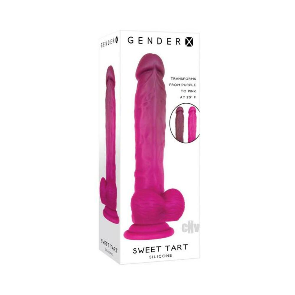 Gender X Sweet Tart Color-changing Dildo Burgundy/pink