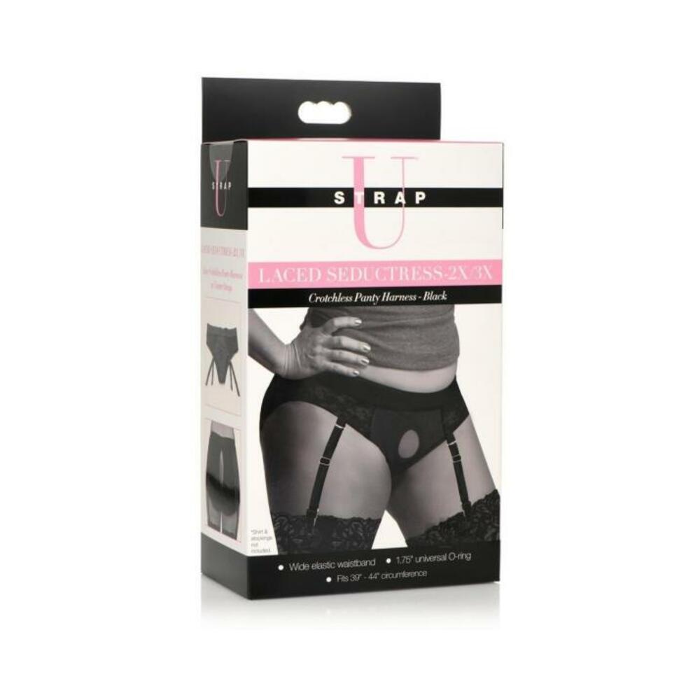 Strap U Lace Seductress 2x/3x Black