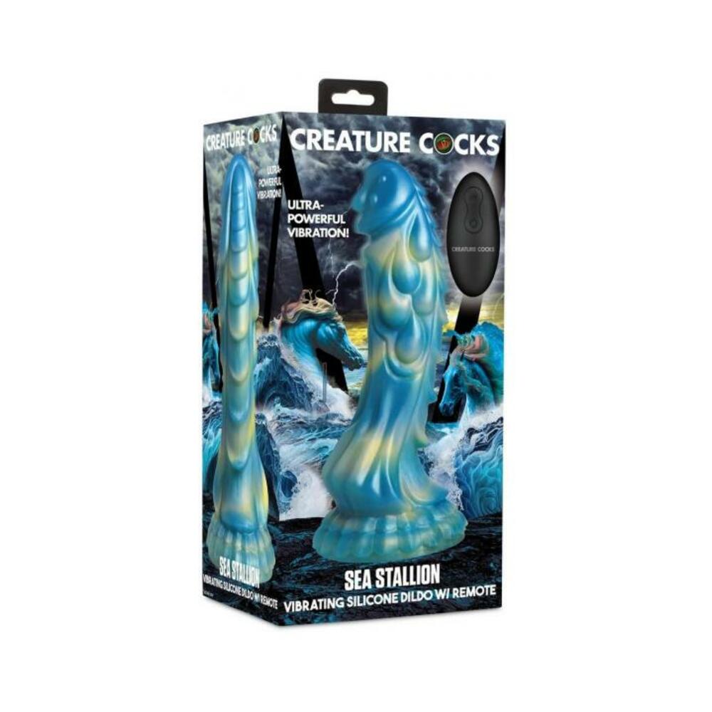 Sea Stallion Vibrating Silicone Dildo With Remote