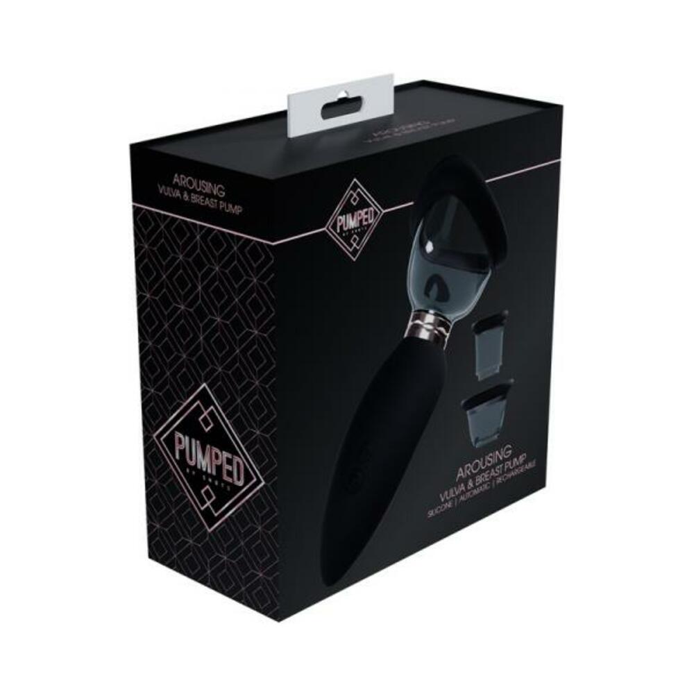 Pumped Arousing Automatic Rechargeable Vulva & Breast Pump Black