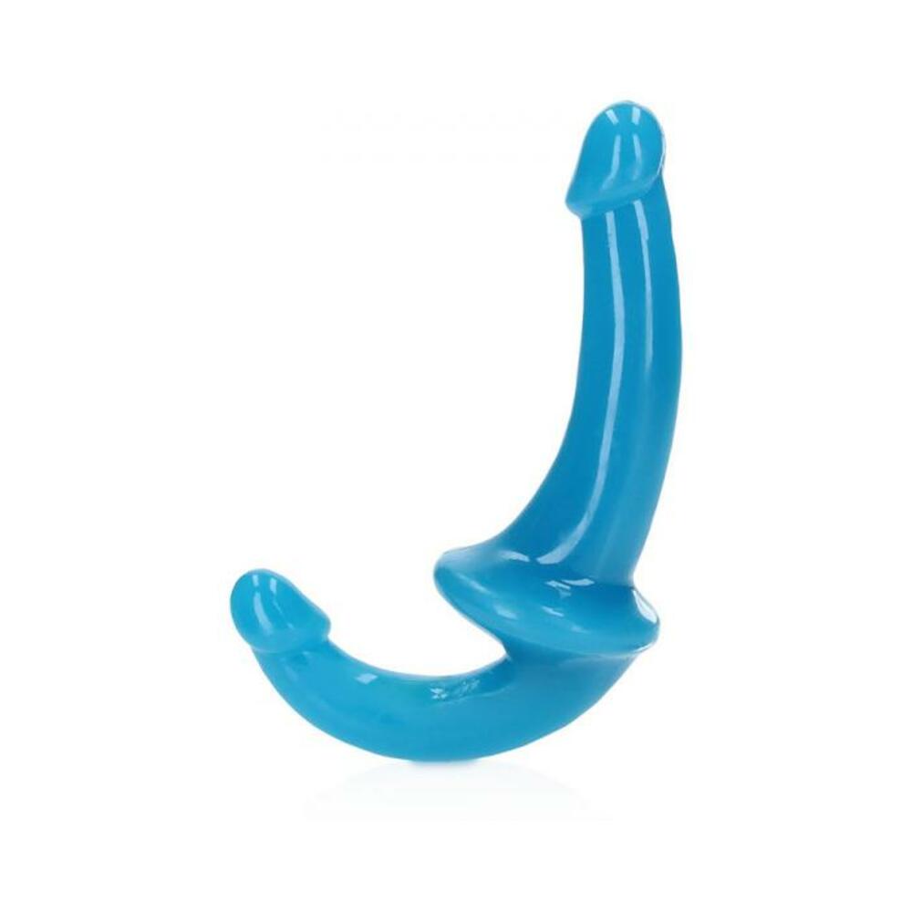 Realrock Glow In The Dark 6 In. Strapless Strap-on Dildo Neon Blue