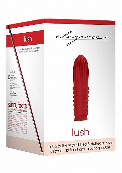 Elegance Lush Turbo Rechargeable Bullet Vibrator Red