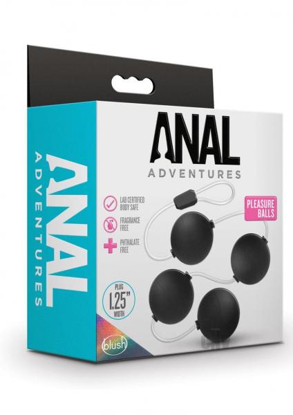 Blush Anal Adventures Pleasure Balls - Black