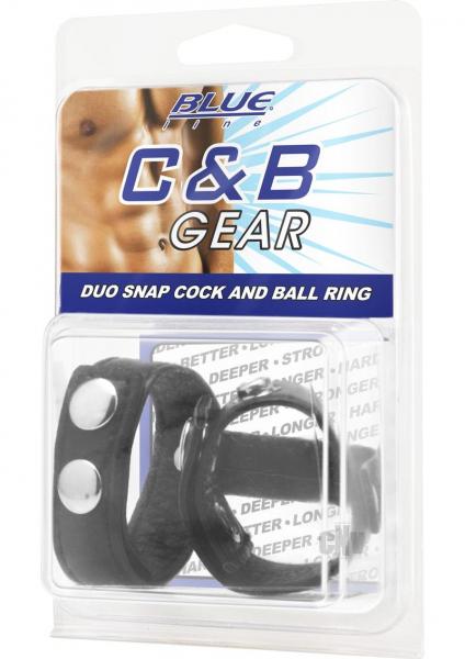 C & B Gear Duo Snap Cock And Ball Ring Black