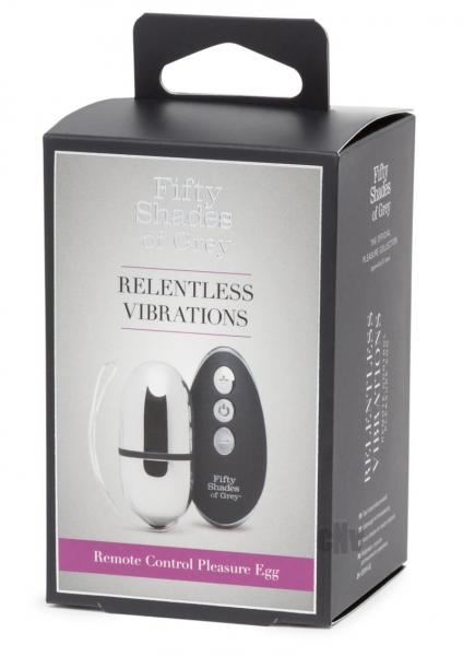 Fifty Shades Of Grey Relentless Vibrations Remote Control Pleasure Egg Silver