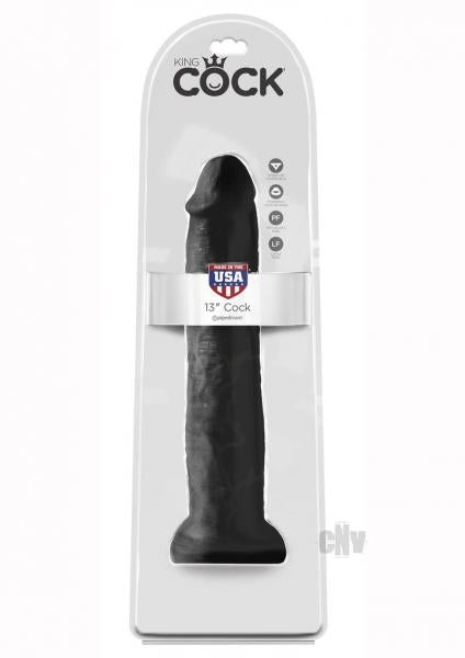 King Cock 13" Dildo - Black