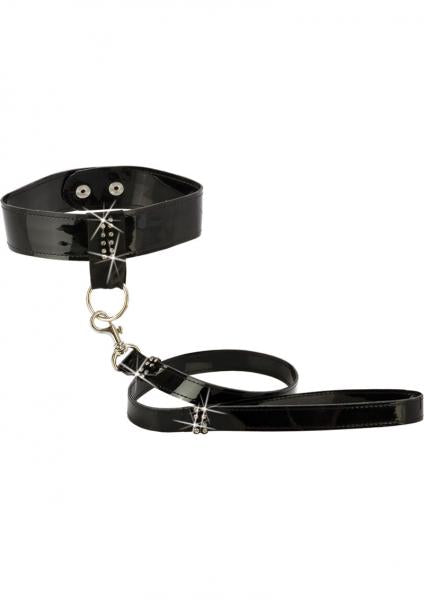 Bound By Diamonds Diamond Leash and Collar Set Black