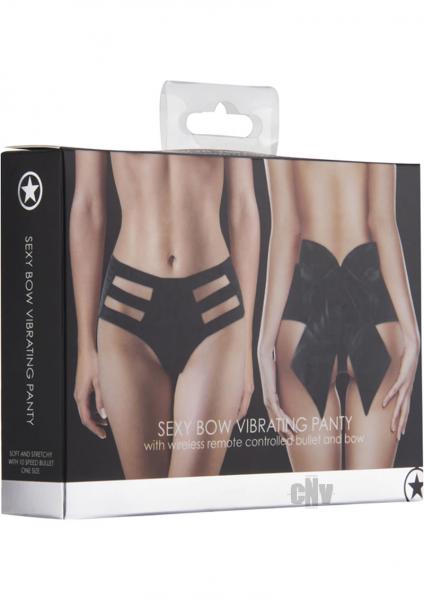 Sexy Bow Vibrating Panty Black O/S