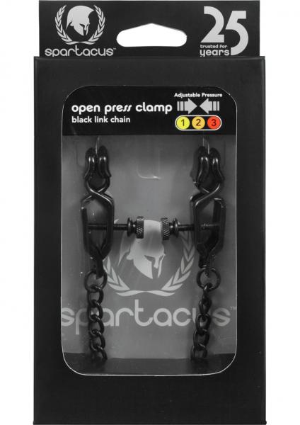 Blackline Adjustable Open Wide Nipple Clamps Black