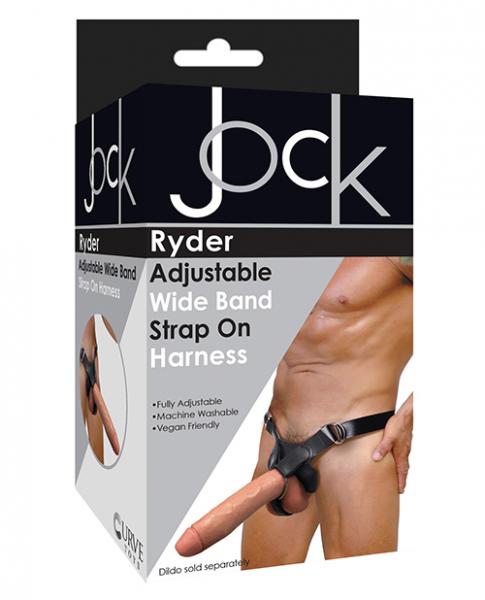 Jock Ryder Wide Band Strap On Harness Black O/S