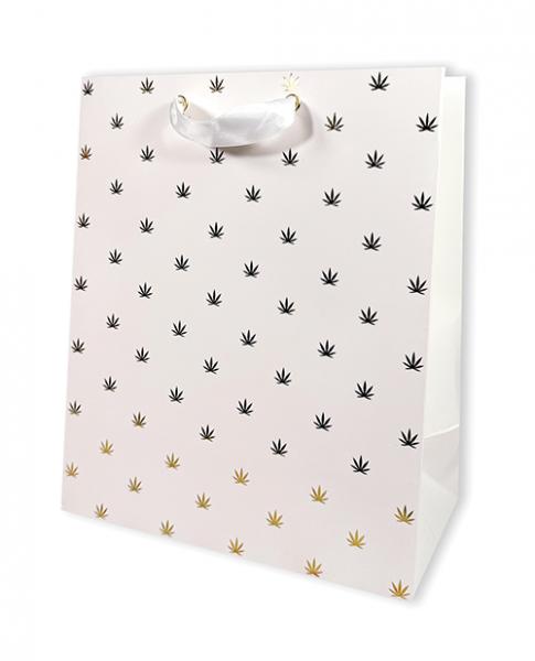 Polka Pot Gift Bag - White/gold