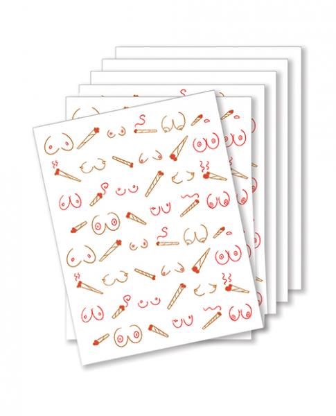Doobies And Boobies Naughty Greeting Card - Pack Of 6