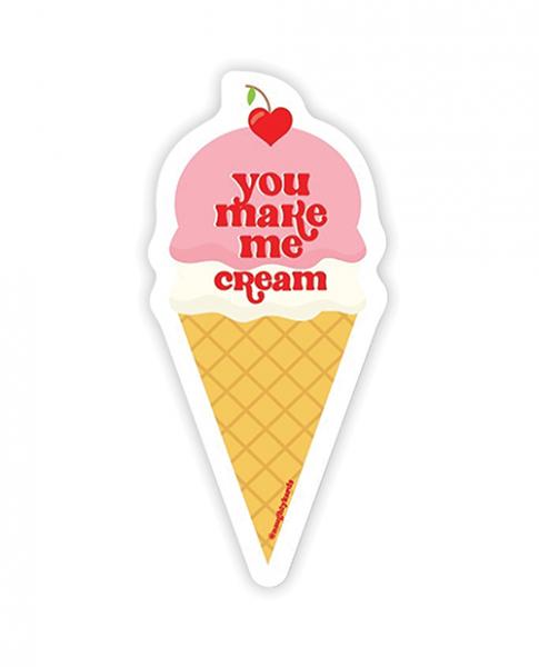 Cream Naughty Sticker - Pack Of 3