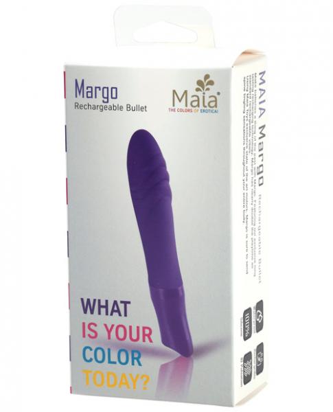 Margo Maia Silicone Textured Bullet Vibrator Purple