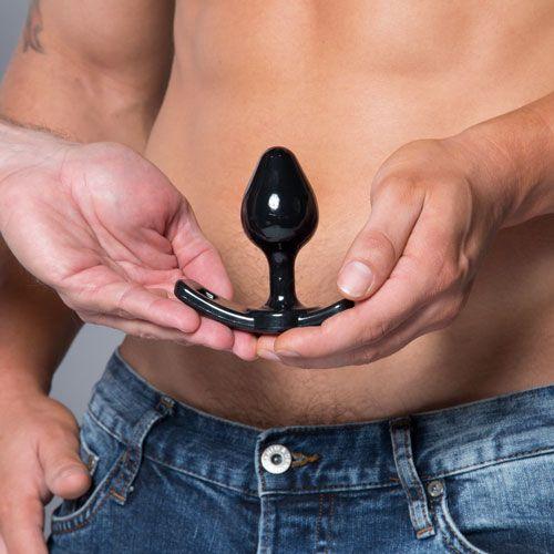Strap On Master Butt Plug Small Black