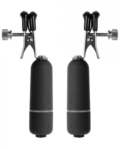 Ouch! Vibrating Nipple Clamps Black