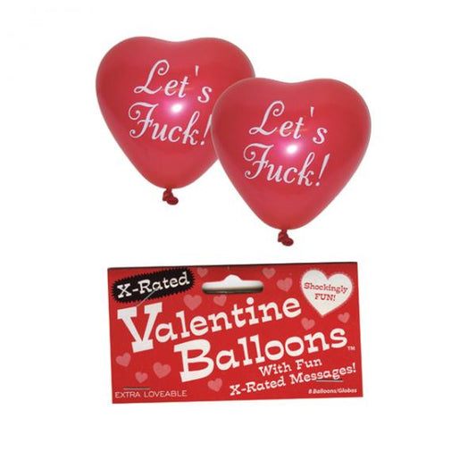 X-Rated Valentine Heart Balloons Red 8 Per Pack