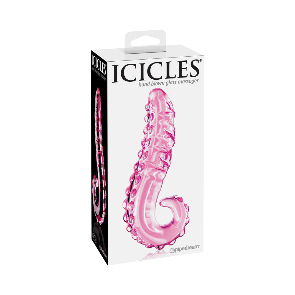 Icicles No 24 Glass Dong 6 Inches - Pink