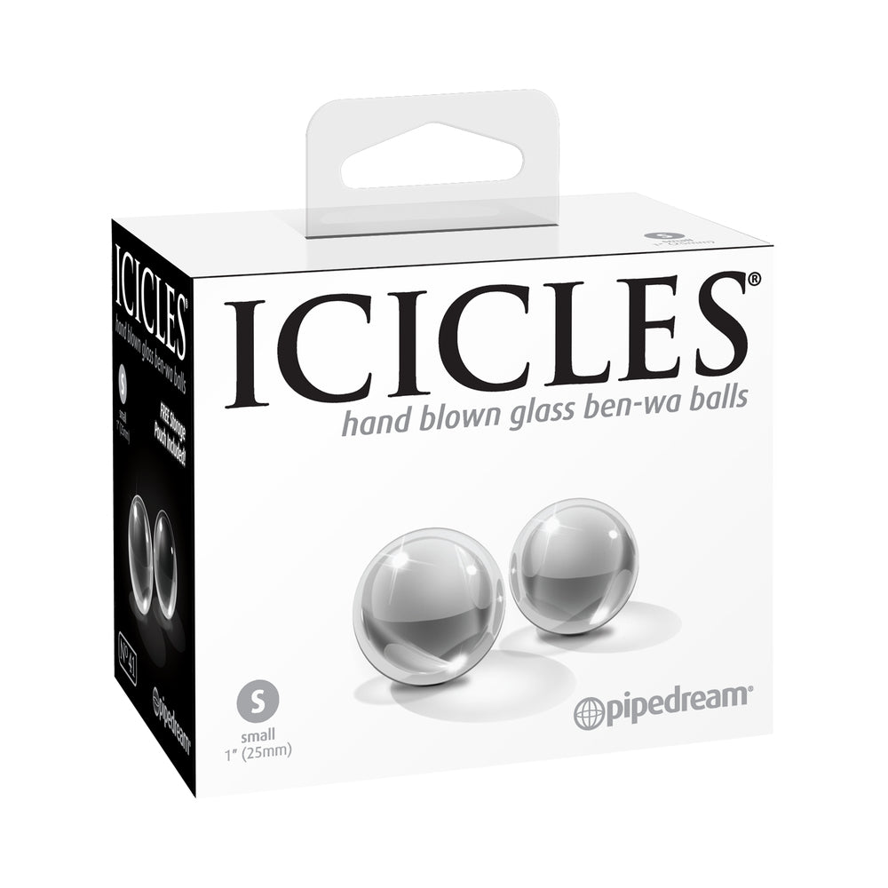 Icicles No 41 Small Glass Ben Wa Balls Clear