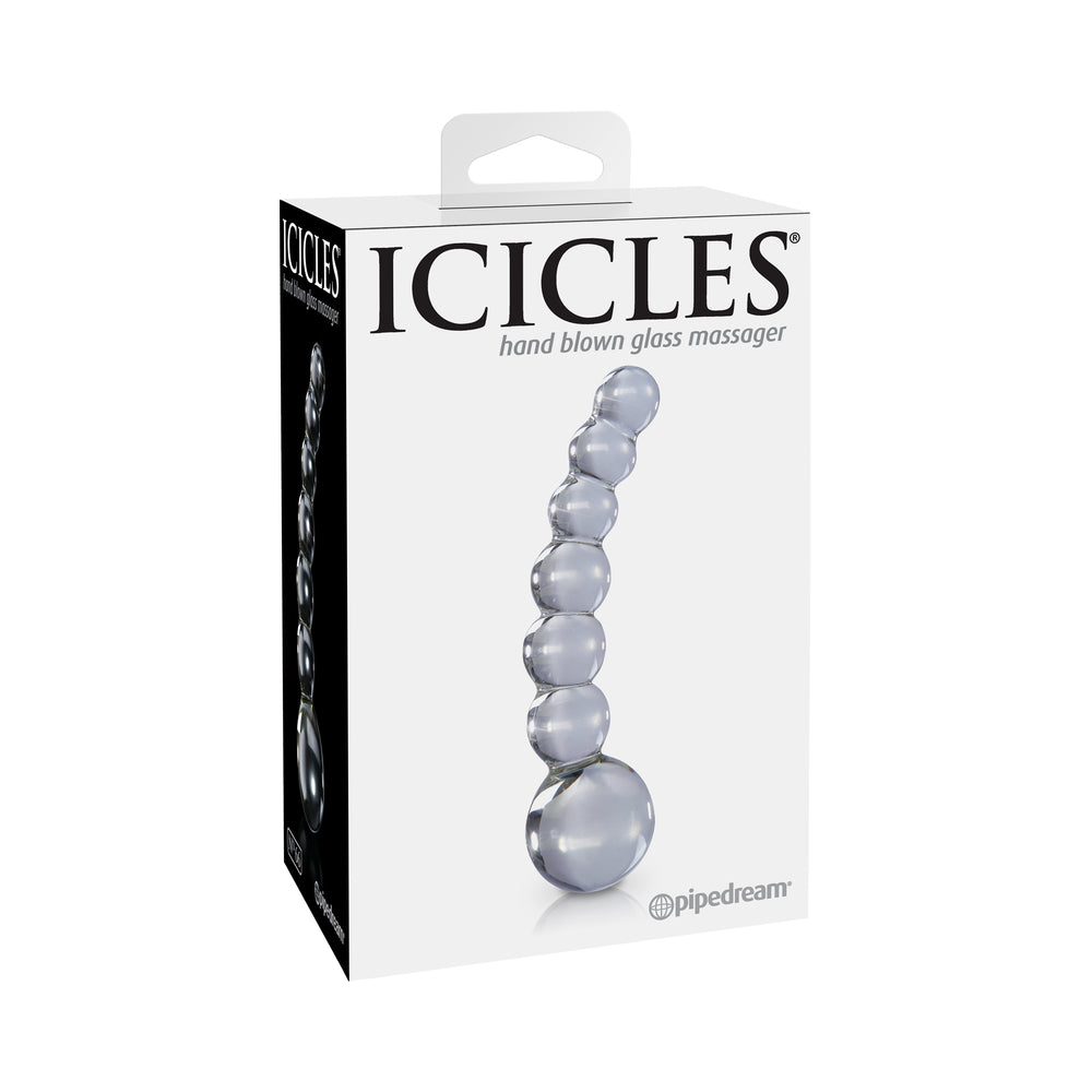Icicles No 66 Glass Massager Clear Probe