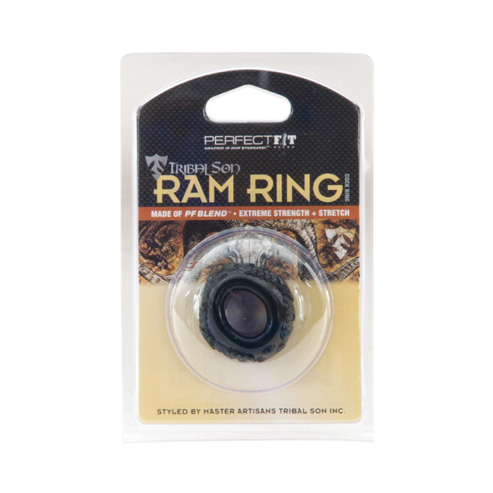 Tribal Son Ram Ring - Black