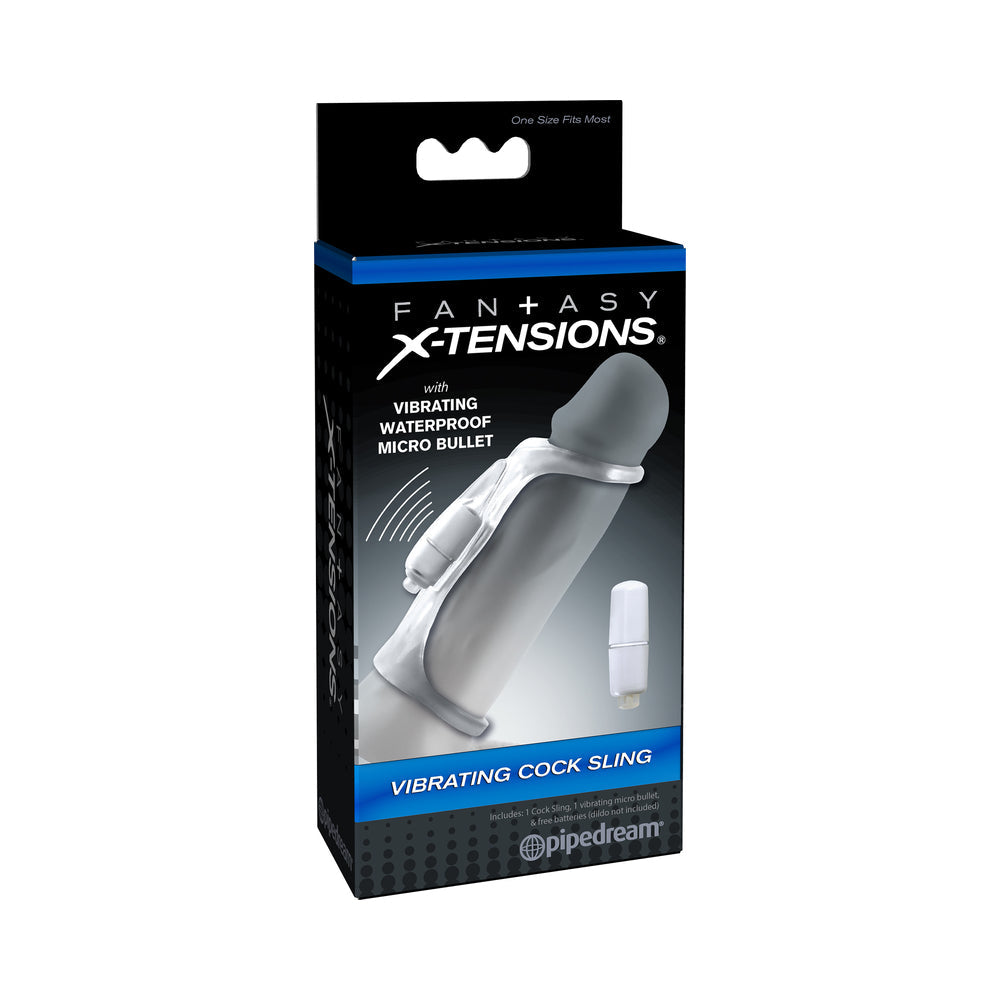 Fantasy X-Tensions Vibrating Cock Sling Clear