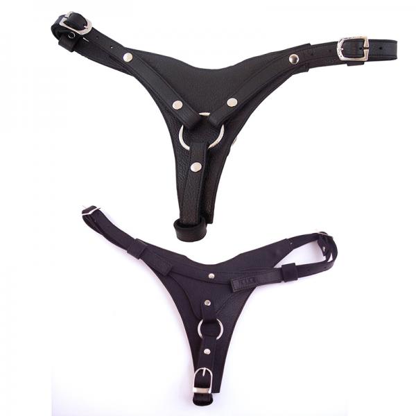 Rouge Female Dildo Harness Black