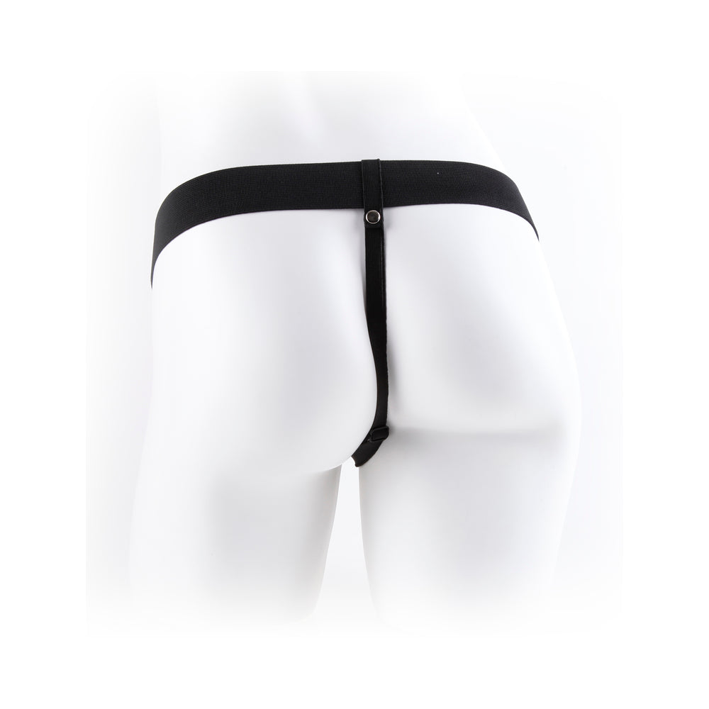 Fetish Fantasy 11 inches Vibrating Hollow Strap On Beige